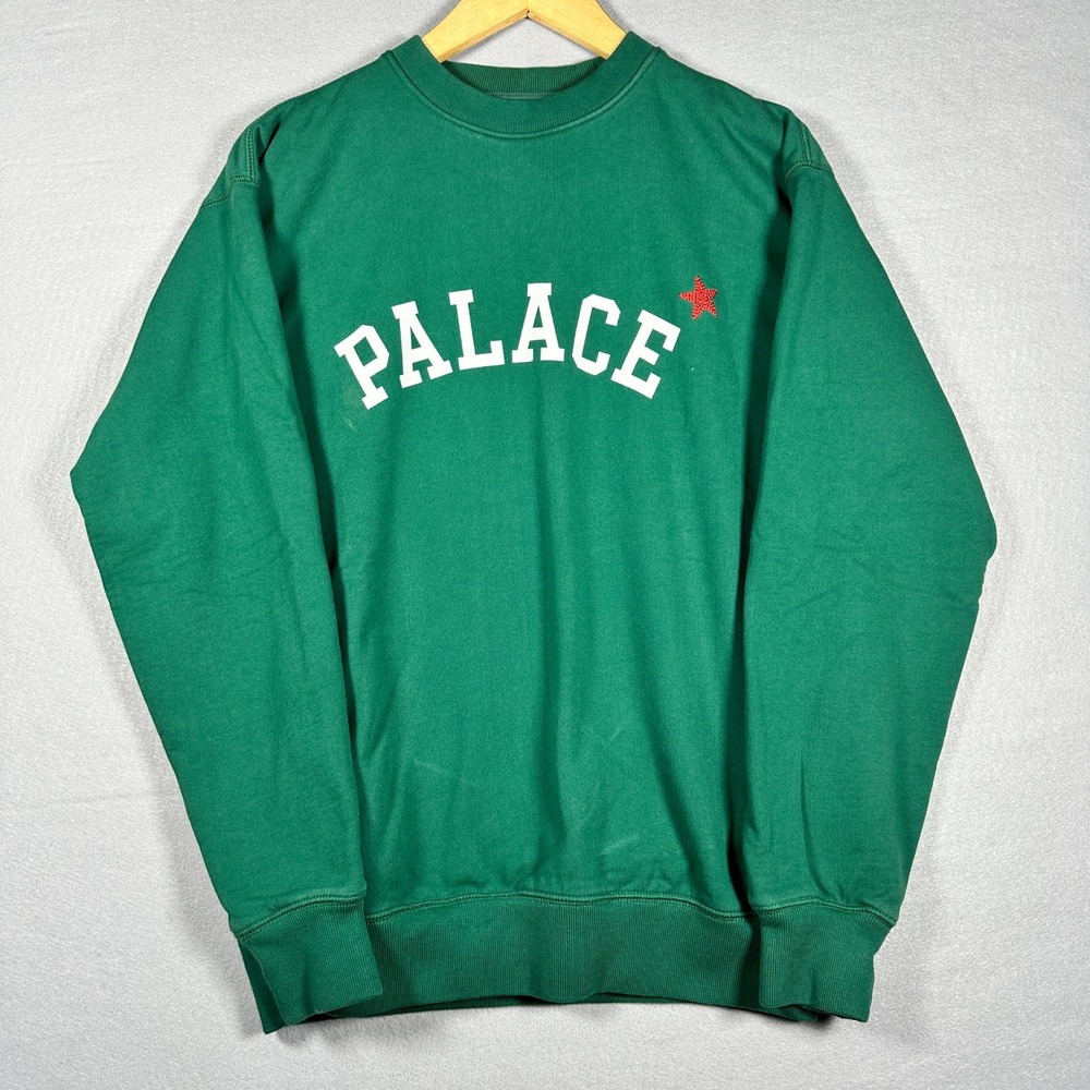 Palace Skateboards FW22 Star Crew Sweatshirt Green Unisex Long-Sleeve Pullover